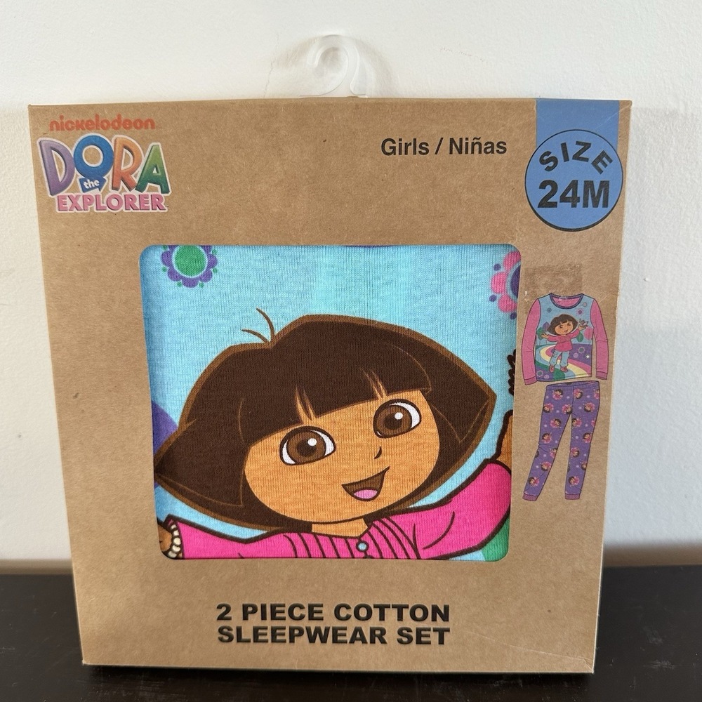 DORA The EXPLORER 2pc Long Sleeves Pajama Set 24 MONTHS New Girls